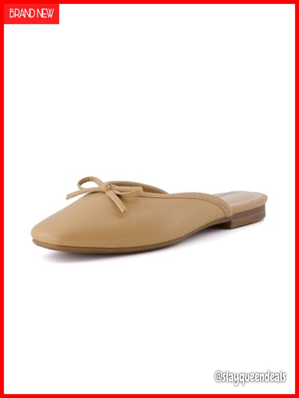Cushionaire Jade Bow Mule Memory Foam Square Toe Slip-On Women's Shoes